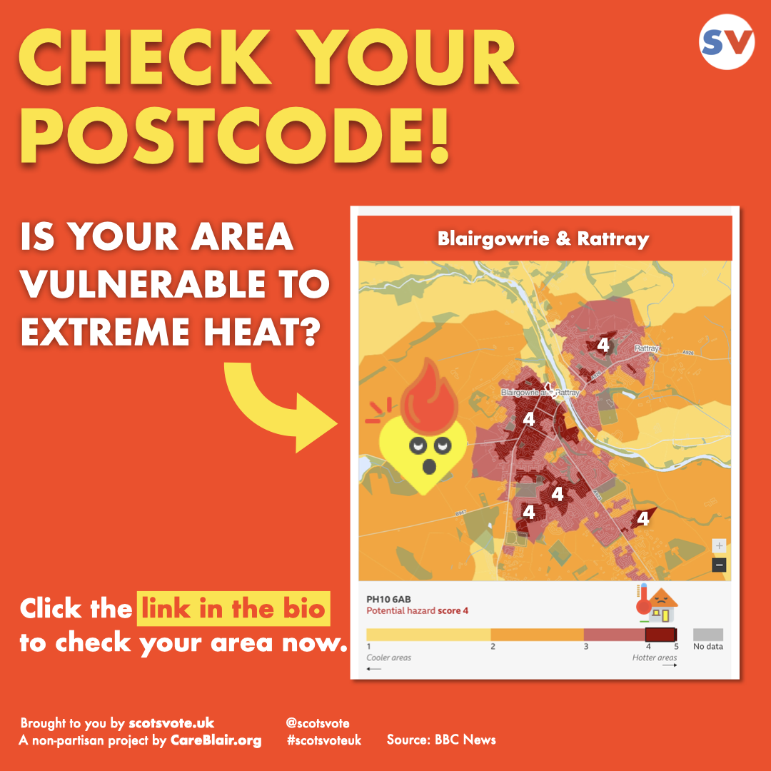 Summer heat map for Blairgowrie and Rattray Summer heat map for Blairgowrie and Rattray